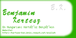 benjamin kertesz business card
